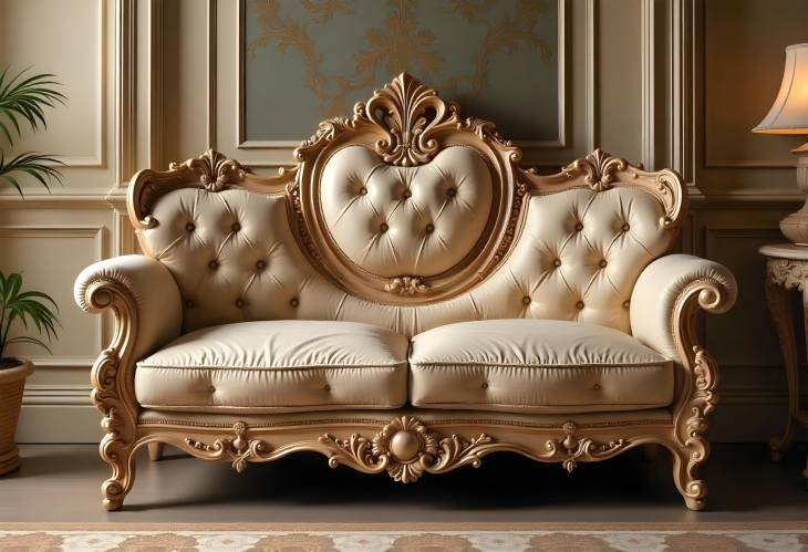 Vintage Luxury Handmade Furniture with Carved Elements